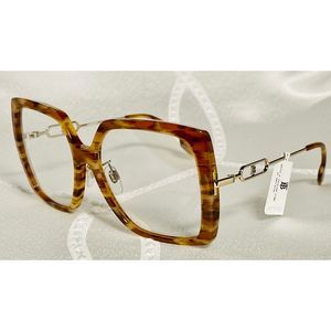 BURBERRY-“LUNA” Hardware Detail/Logo Cut-Out-Havana & Gold-Rx Ready-NWT- B4332F